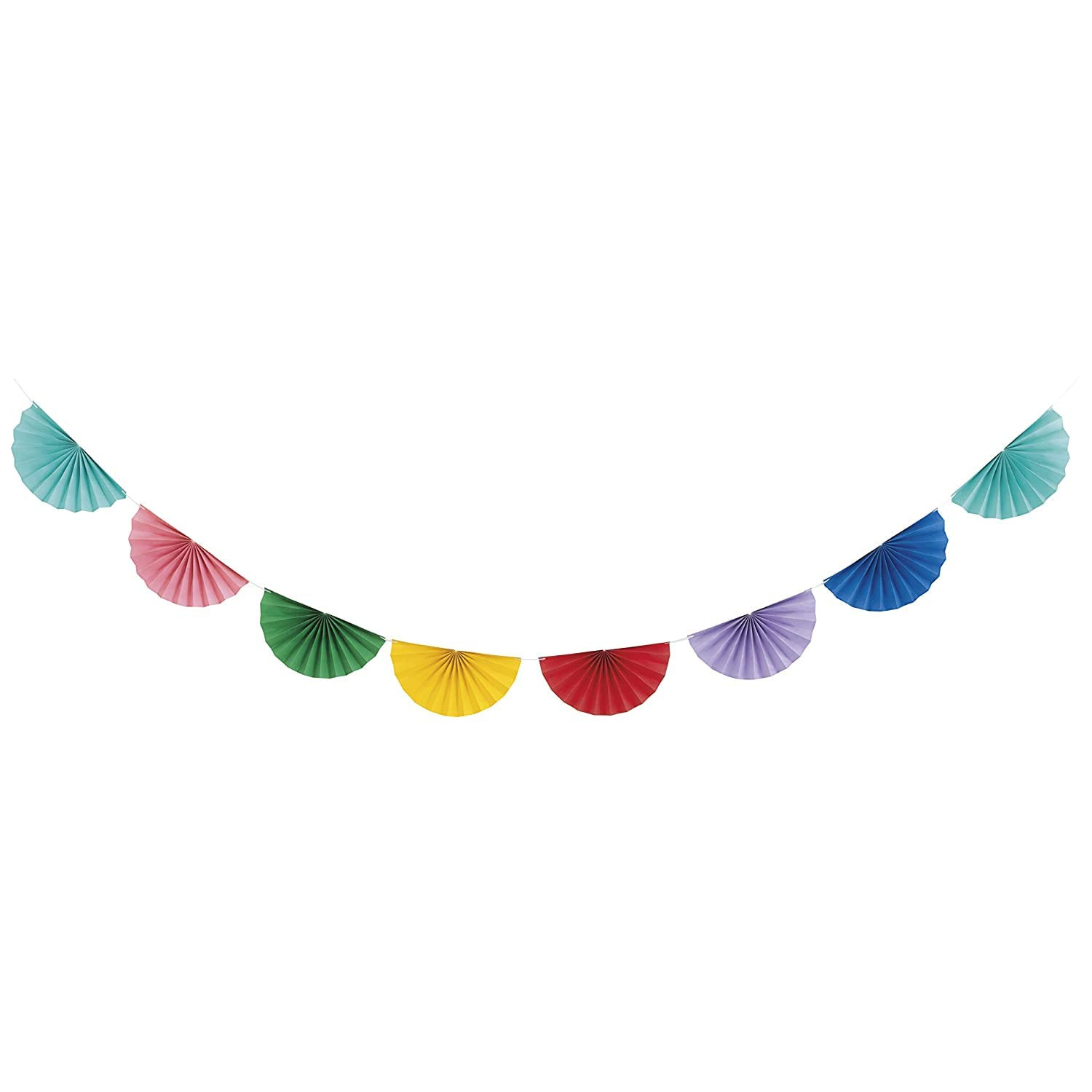 Colorful Scalloped Paper Fan Garland (1 Pc) - Eye-catching Decor for Parties & Events, Vibrant & ... | Amazon (US)
