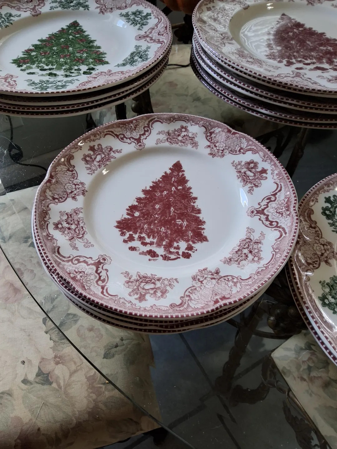 Johnson Brothers "Old Britain Castles" floral border Christmas Plate. | Etsy (US)