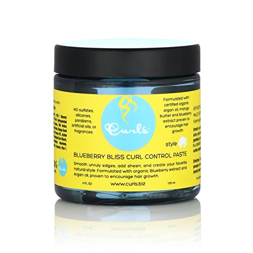 Curls Blueberry Bliss Control Paste - 4 fl oz, For Wavy, Curly, and Coily Hair Types, Smoothes Out and Slicks Down Edges, Tames Frizz & Adds Sheen | Amazon (US)
