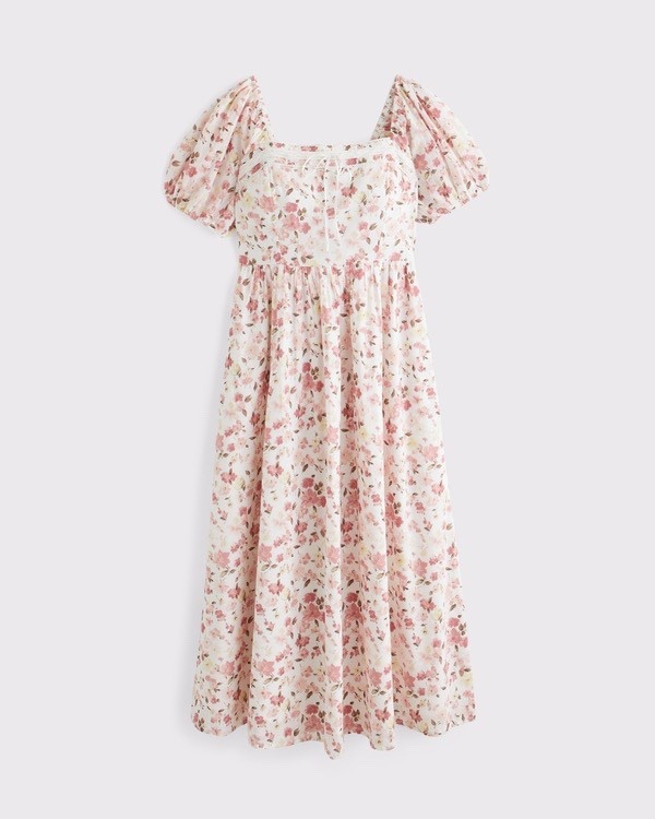 Looking for a vacation or Mother’s Day dress? Flattering, feminine, and easy to wear — this puff sleeve midi dress is a go-to for polished everyday style. Under $150, and available in multiple colors and prints.

Keywords:

* puff sleeve midi dress
* Abercrombie midi dress
* feminine midi dress
* flattering midi dress
* spring midi dress
* brunch outfit dress
* wedding guest dress
* baby shower outfit
* spring event dress
* summer occasion dress
* spring outfits women
* spring outfits 2026
* date night outfits 
* summer dresses women
* floral print midi dress
* puff sleeve midi dress 

#LTKTravel #LTKMothersDay #LTKWedding