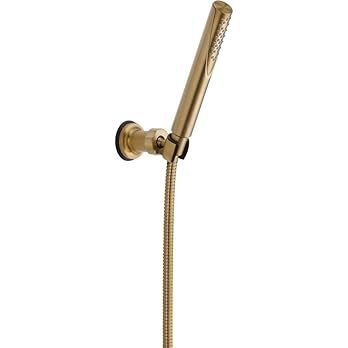 Delta Faucet Trinsic Single-Spray Touch-Clean Wall-Mount Hand Held Shower with Hose, Champagne Br... | Amazon (US)