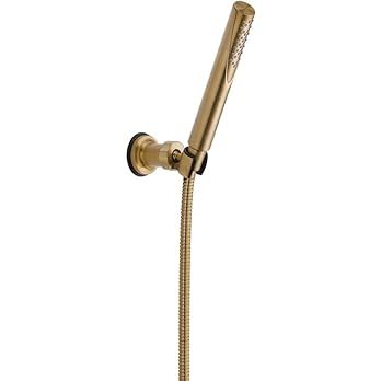 Delta Faucet Trinsic Single-Spray Touch-Clean Wall-Mount Hand Held Shower with Hose, Champagne Br... | Amazon (US)