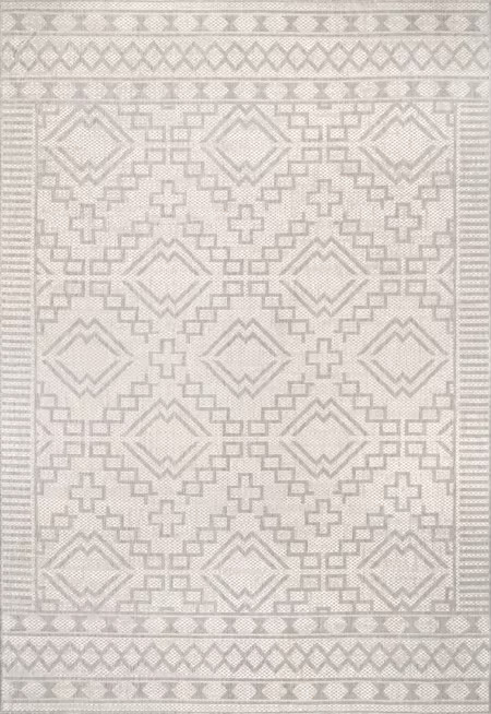 Gray Moroccan Diamond Indoor/Outdoor Area Rug | Rugs USA