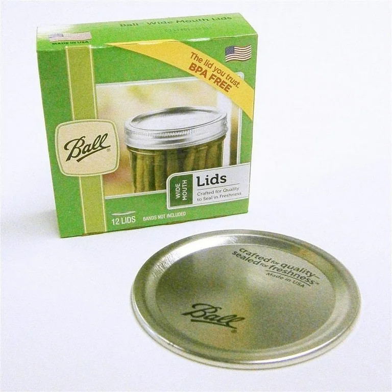 Ball Jars Wide Mouth Lids, 12 Count, ( Bands Not Included ) - Walmart.com | Walmart (US)