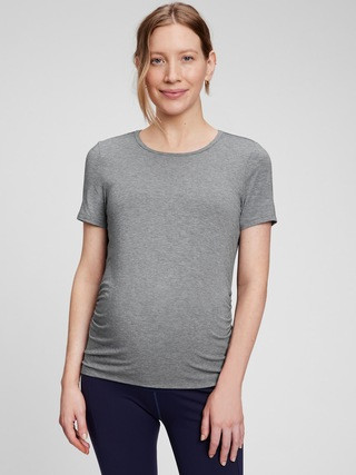 Maternity GapFit Breathe Side Shirring T-Shirt | Gap (US)