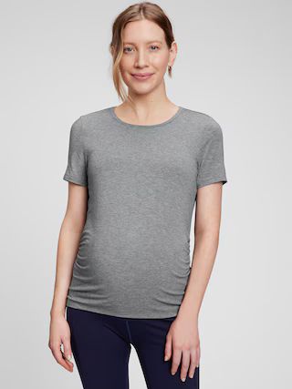 Maternity GapFit Breathe Side Shirring T-Shirt | Gap (US)