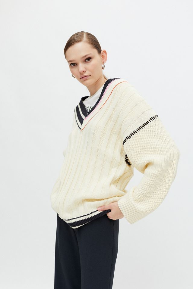 BDG Landyn Spliced V-Neck Sweater | Urban Outfitters (US and RoW)
