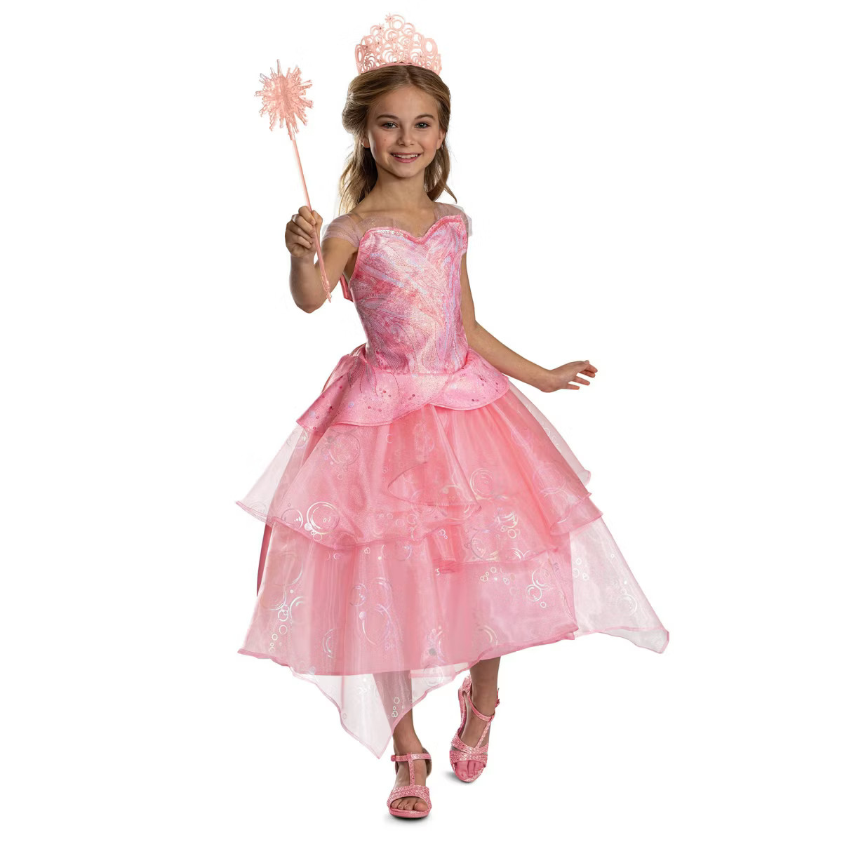NBCUniversal Girls' Wicked the Musical Glinda Upland Classic Costume Dress Pink | Target