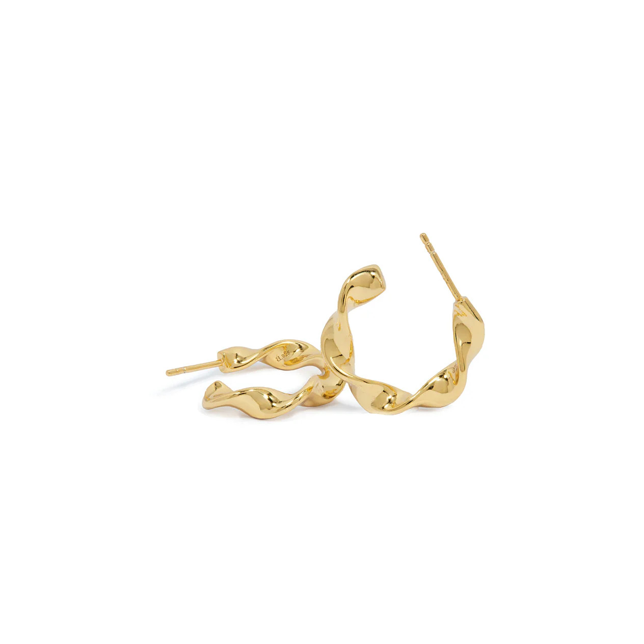 Sterling Silver Twisted Hoops (Gold) | Abbott Lyon