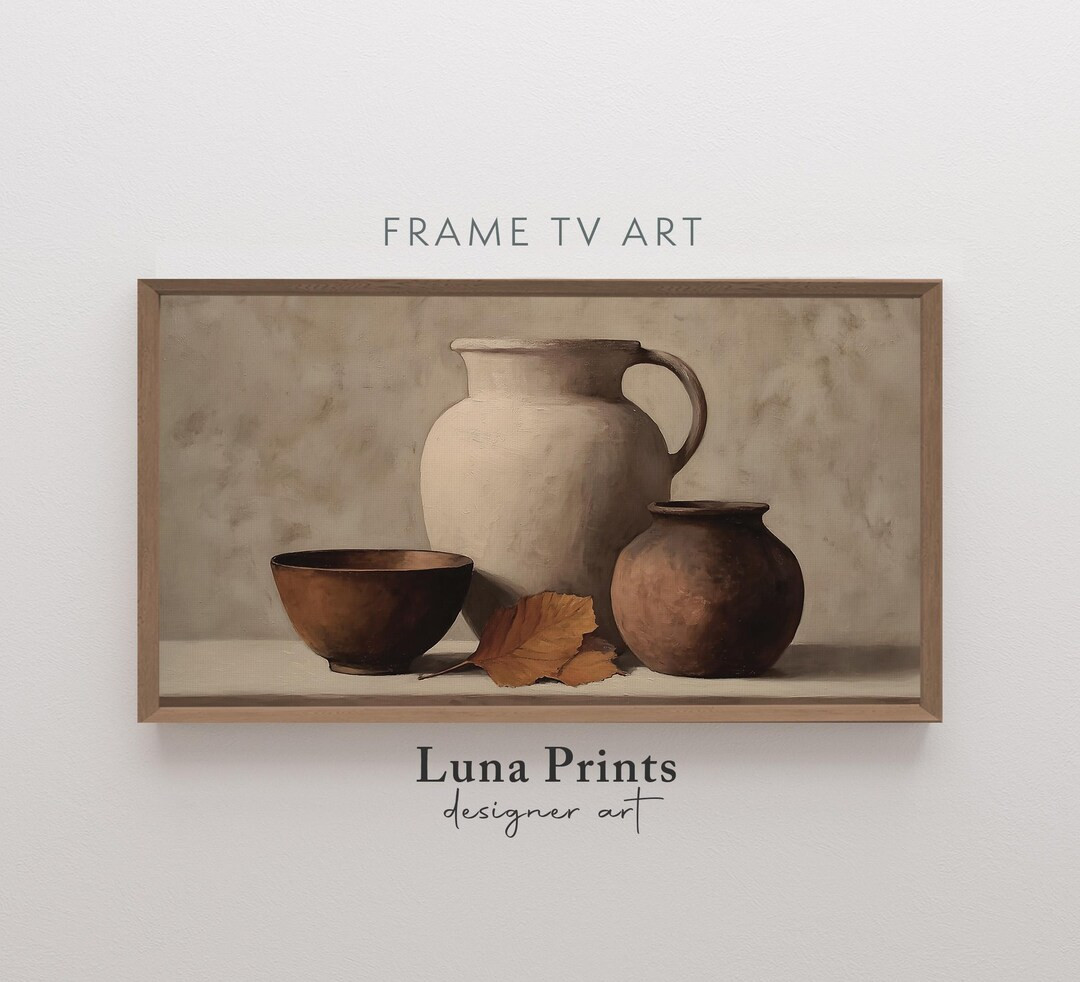 Neutral Fall Frame TV Art, Vintage Still Life Frame Tv Screensaver, Muted Modern Organic Fall Dig... | Etsy (US)