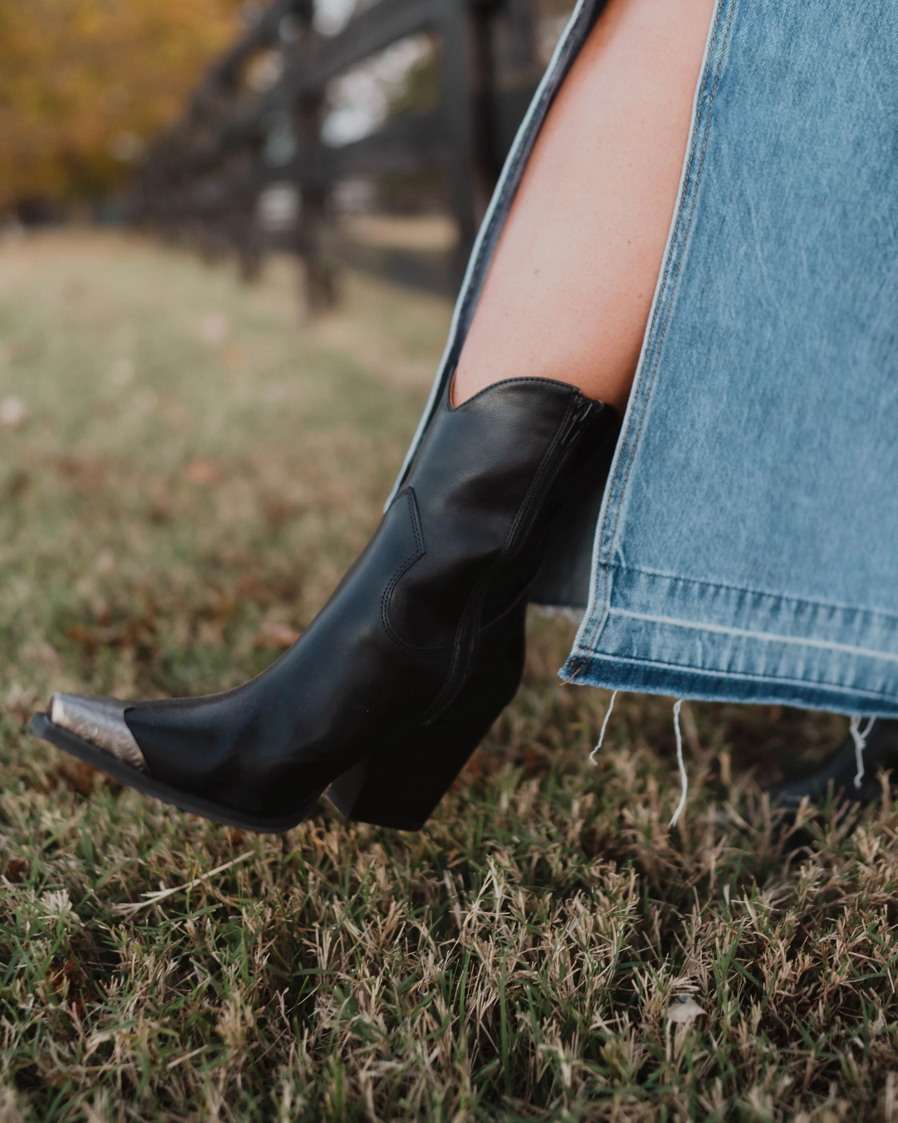 Fitzroy Faux Leather Ankle Western Boots | VICI