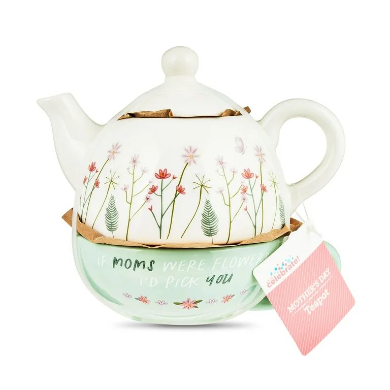 Mother's Day Green & White Teapot Gift Set, Model: IG187834-B by Way To Celebrate | Walmart (US)
