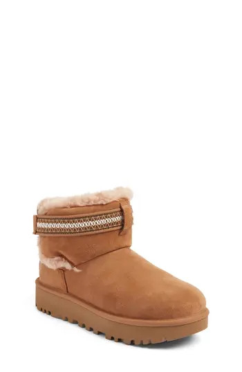UGG® Classic Ultra Mini Alpsey Boot in Chestnut /Dark Earth at Nordstrom Rack, Size 8 | Nordstrom Rack