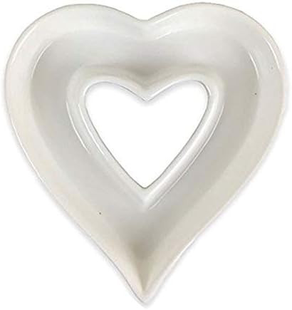 Just Artifacts 5.5-Inch White Decorative Ceramic Letter Dish (Letter: Heart, Length: 5.5 Inches) | Amazon (US)
