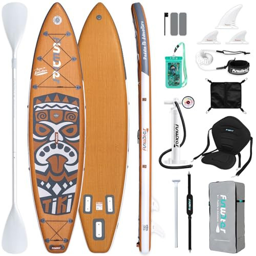 FunWater 11'6×33"×6" Inflatable Stand Up Paddle Board with Premium SUP Paddleboard Accessories, Wide Stable Anti-Slip EVA Deck,Paddle Boards for Adults & Youth of All Skill Levels | Amazon (US)