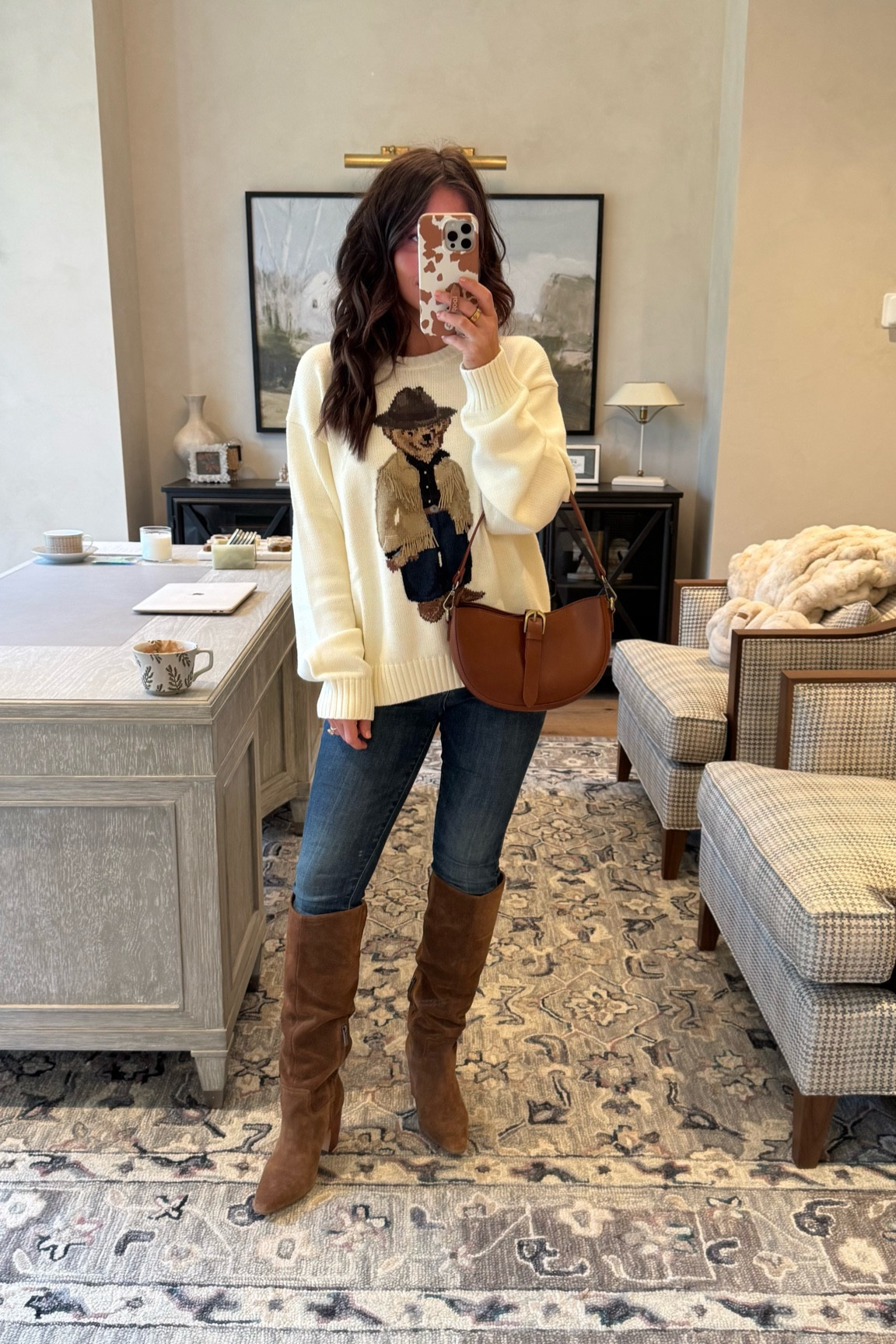 Ralph Lauren polo bear sweater size L
Target jeans size 2
Brown tall boots size 7
Amazon crescent bag 
Tarte lip “cinnamon” 

#amazon #nordstrom #target #laurabeverlin 

#LTKGiftGuide #LTKHoliday #LTKFindsUnder50