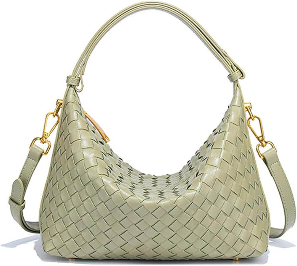 Woven Suede Shoulder Bag - Stylish Hobo Satchel, Slouchy Handbag, Crescent Crossbody Purse & Tote | Amazon (US)