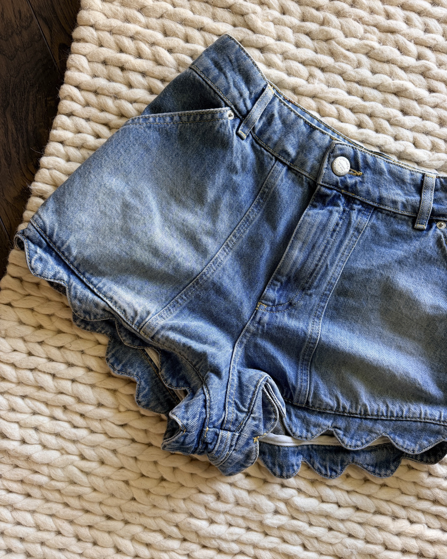 I have been living in these Farm Rio denim shorts this summer; scalloped ruffle hem, feminine, high-waisted, 100% cotton. Easy, comfy, elevated casual. Perfect with tanks, tees, sweaters. Vacation-ready, chic everyday staple. Worth the splurge. Size up 1 size. 

Denim shorts - women’s denim shorts - summer shorts - high waisted denim shorts - mid-rise denim shorts - relaxed fit shorts - casual summer outfit - everyday style - effortless fashion - vacation outfit - beach outfit - lake outfit - weekend outfit - mom style - elevated casual - capsule wardrobe - summer wardrobe essentials - lightweight denim - trendy denim shorts - classic denim - designer denim - boutique fashion - spring outfit - July 4th outfit - coastal style - chic casual outfit - travel outfit - festival outfit - brunch outfit - country concert outfit - graphic tee outfit - tank top outfit - neutral style - fashion finds - outfit inspiration

#LTKootd #LTKU #LTKdayinmylife