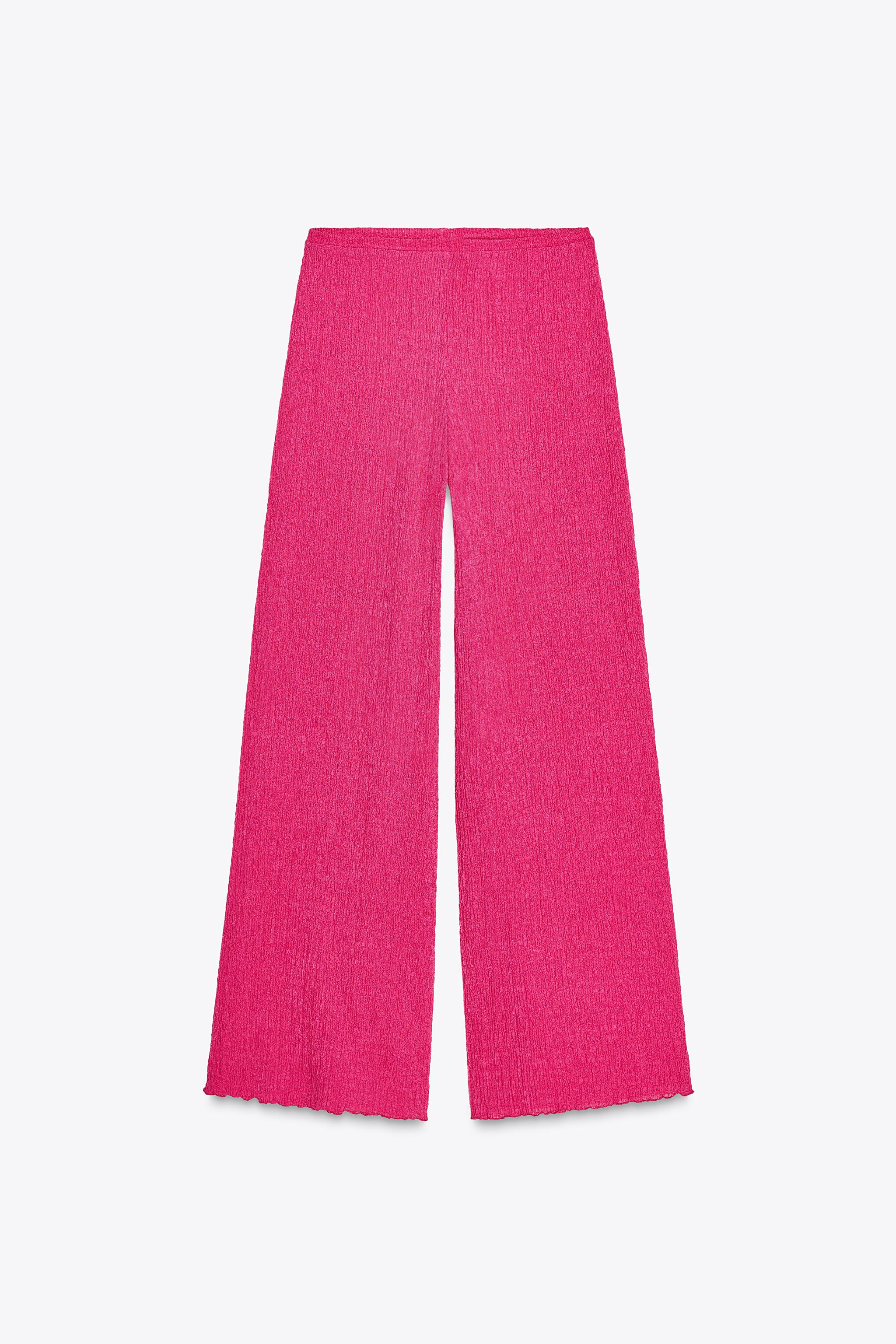 FLOWING TEXTURED TROUSERS | Zara UK
