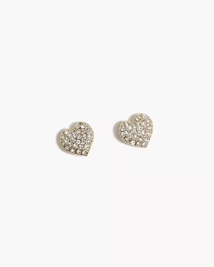Pav&eacute; heart studs | J.Crew Factory