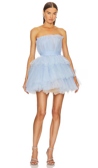 Anna Tulip Mini Dress in Blue | Revolve Clothing (Global)