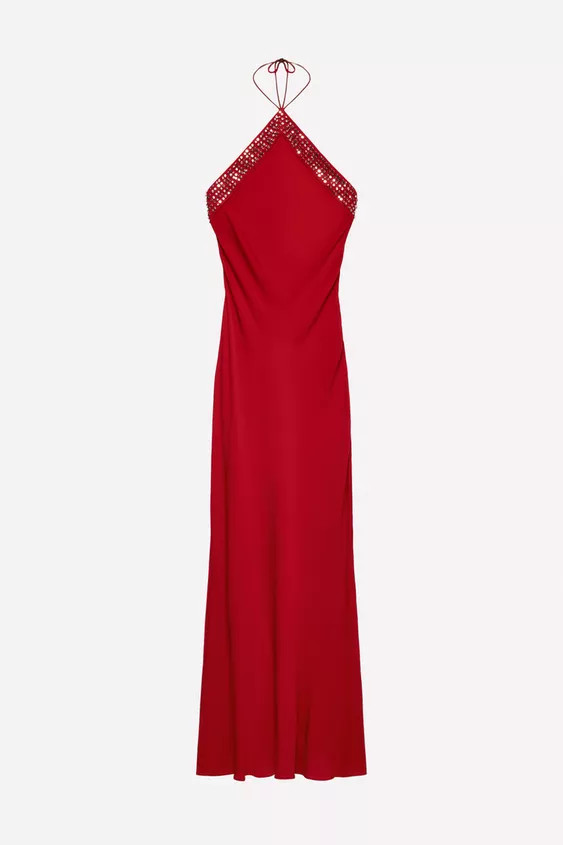 SATIN EFFECT DRESS WITH STUDS LUDOVIC DE SAINT SERNIN x ZARA | Zara US