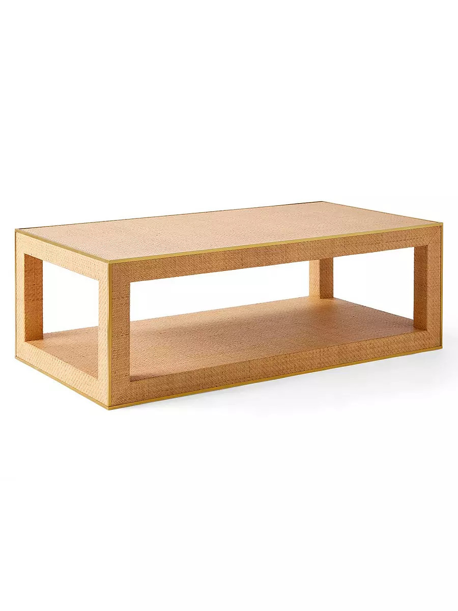 Malone Rattan Coffee Table | Serena and Lily