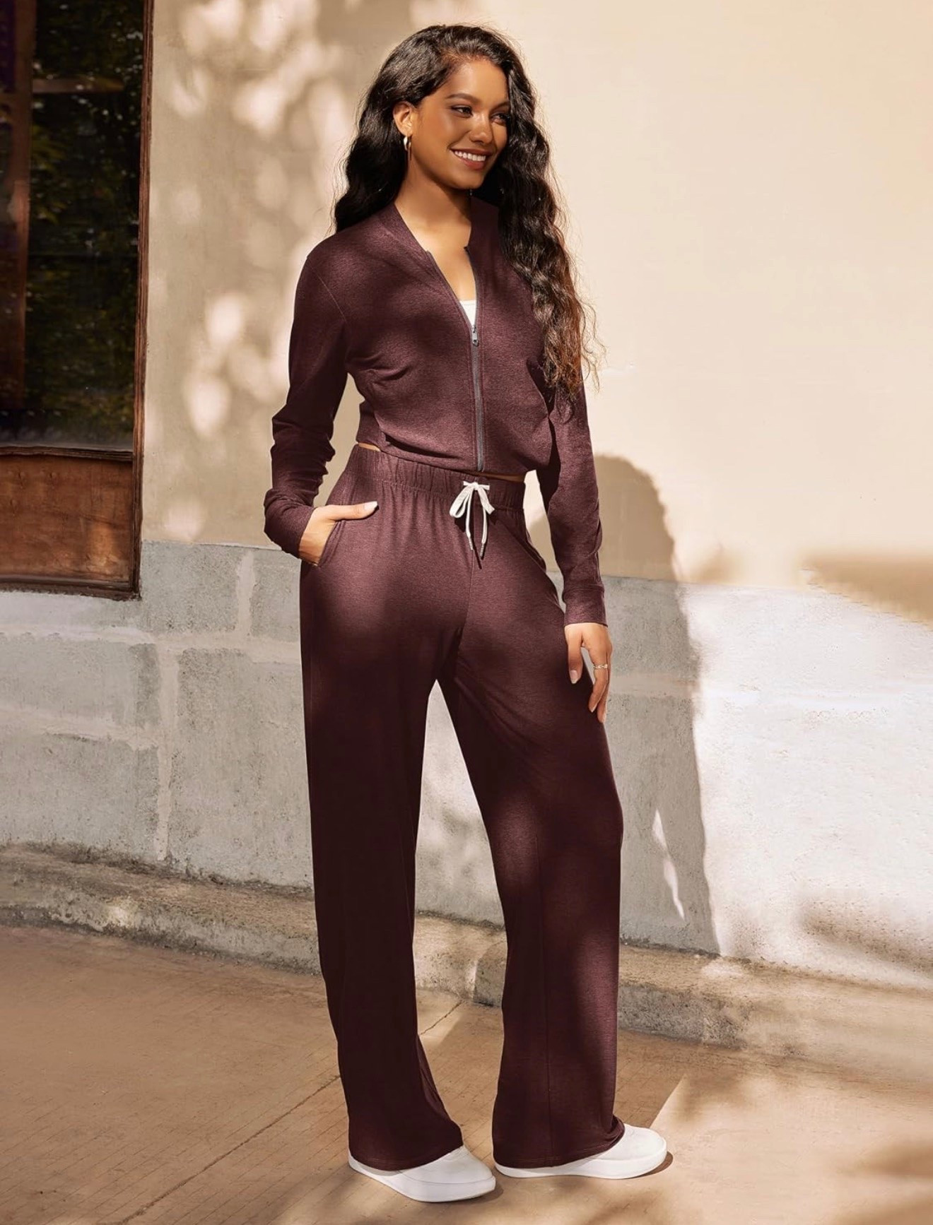 Love this set so much. I have this zip up in three different colors. These pants are the most comfortable, buttery soft pants I have found! Looks and feels just like Vuori, but the price is so good!

#LTKTravel #LTKActive