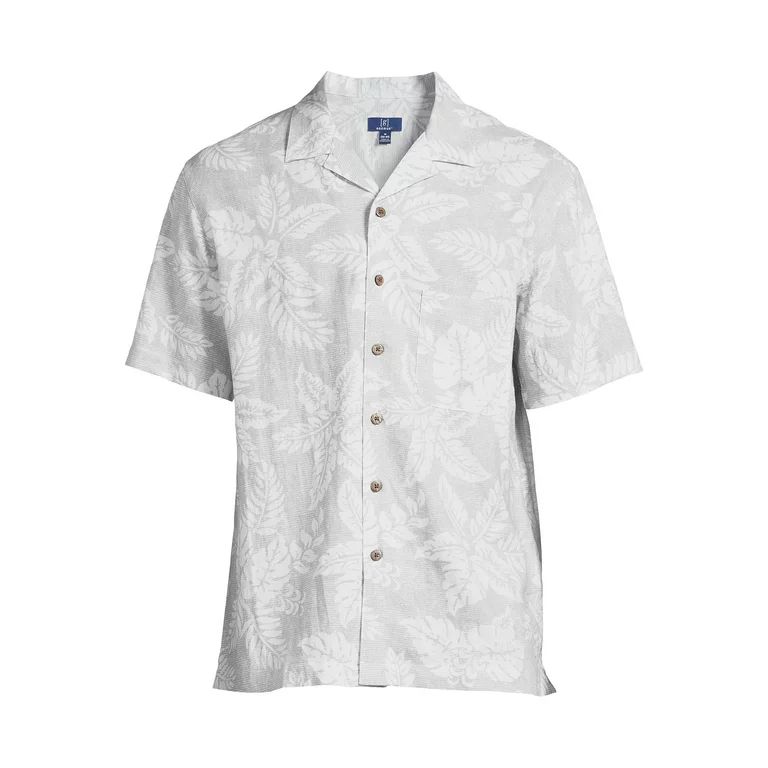 George Men’s Printed Button Down Shirt with Short Sleeves | Walmart (US)