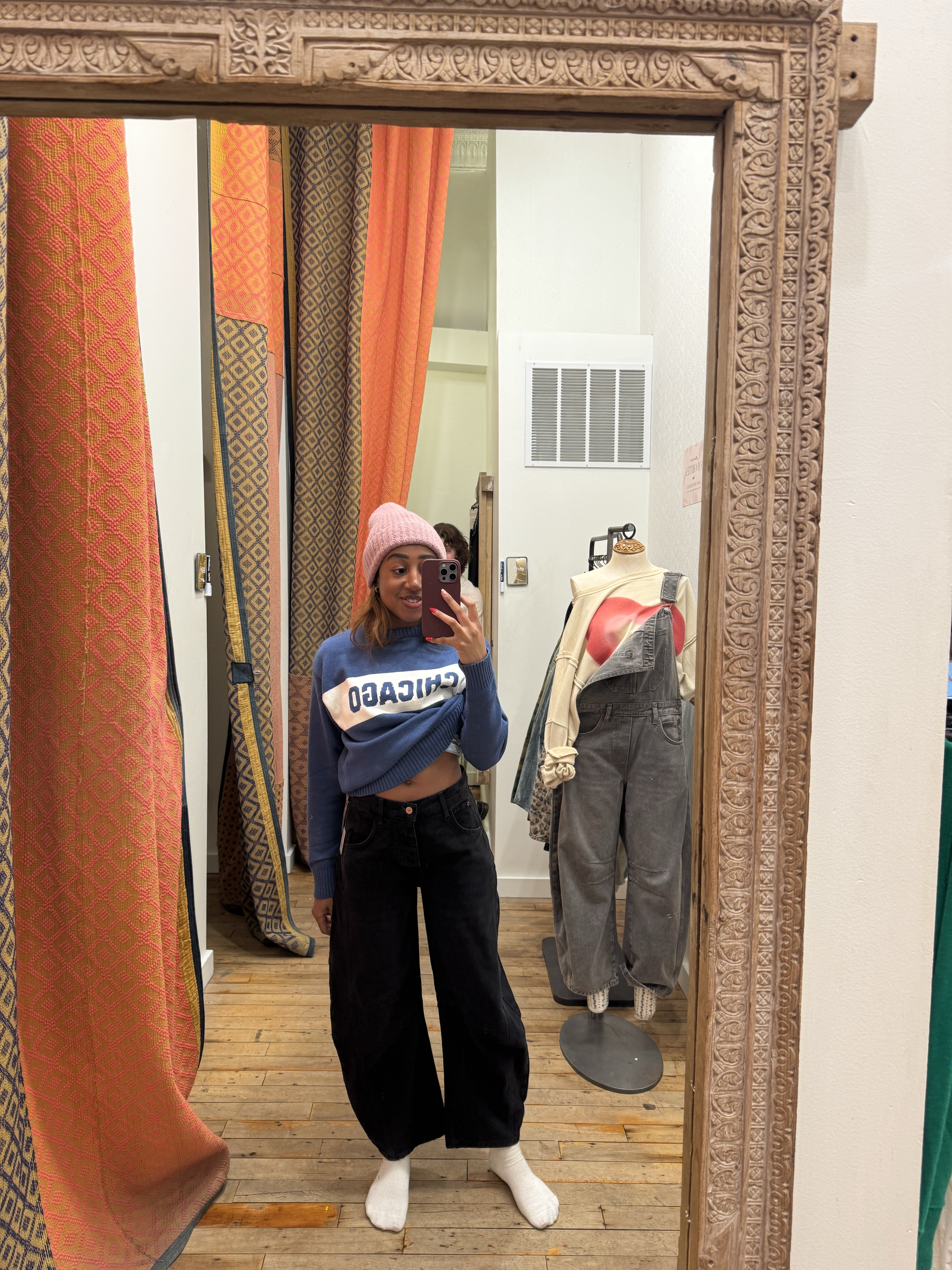 Getting my first pair of barrel jeans!! Sweater is from Alice & Wonder