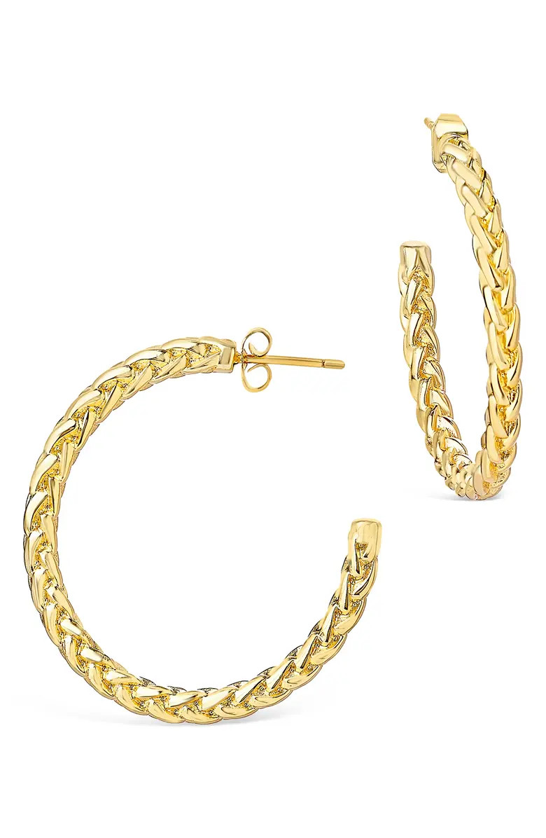 Thick Braid Chain Hoop Earrings | Nordstrom | Nordstrom