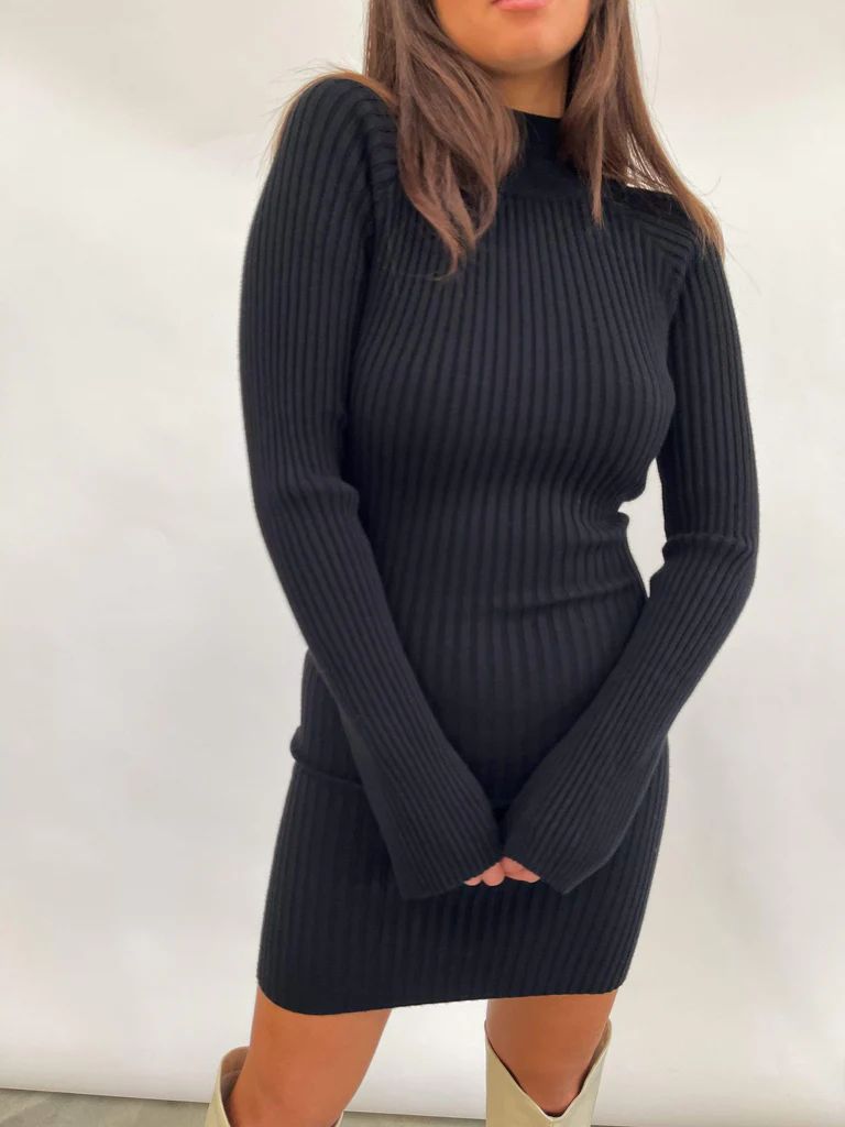 Abbey Ribbed Mini Knit Dress | Pretty Lavish (UK)