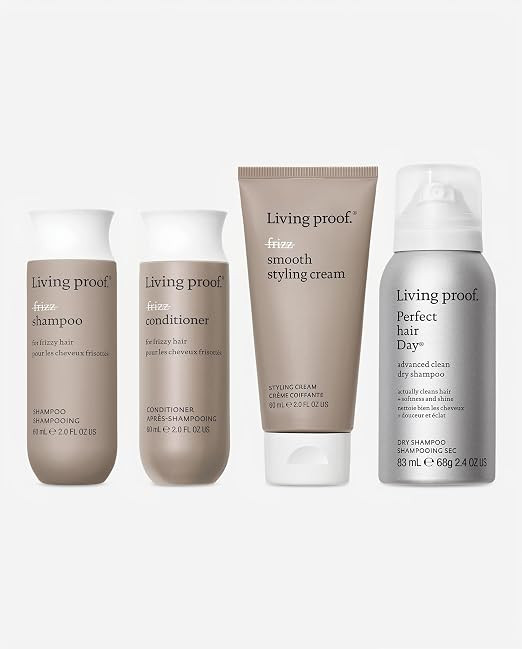 Living Proof Frizzy Hair Starter Kit - Travel Size No Frizz Shampoo, Conditioner, Smooth Styling ... | Amazon (US)