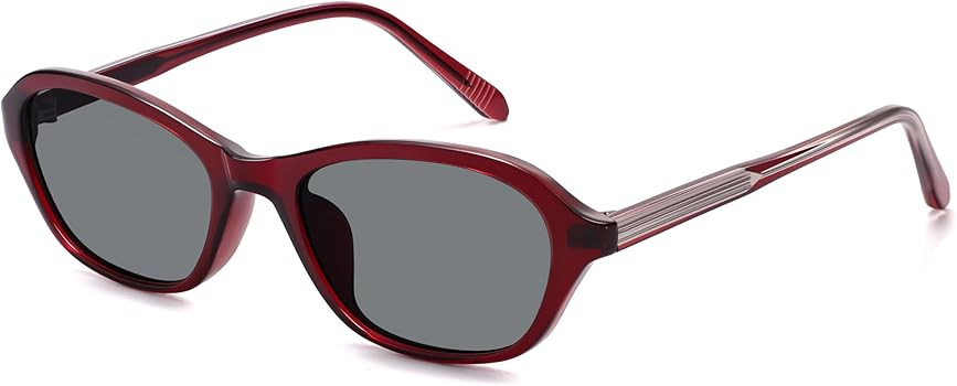 SOJOS Retro Oval Sunglasses for Women Trendy Cat Eye Narrow Chic Y2K 90s Sunnies SJ2685 | Amazon (US)