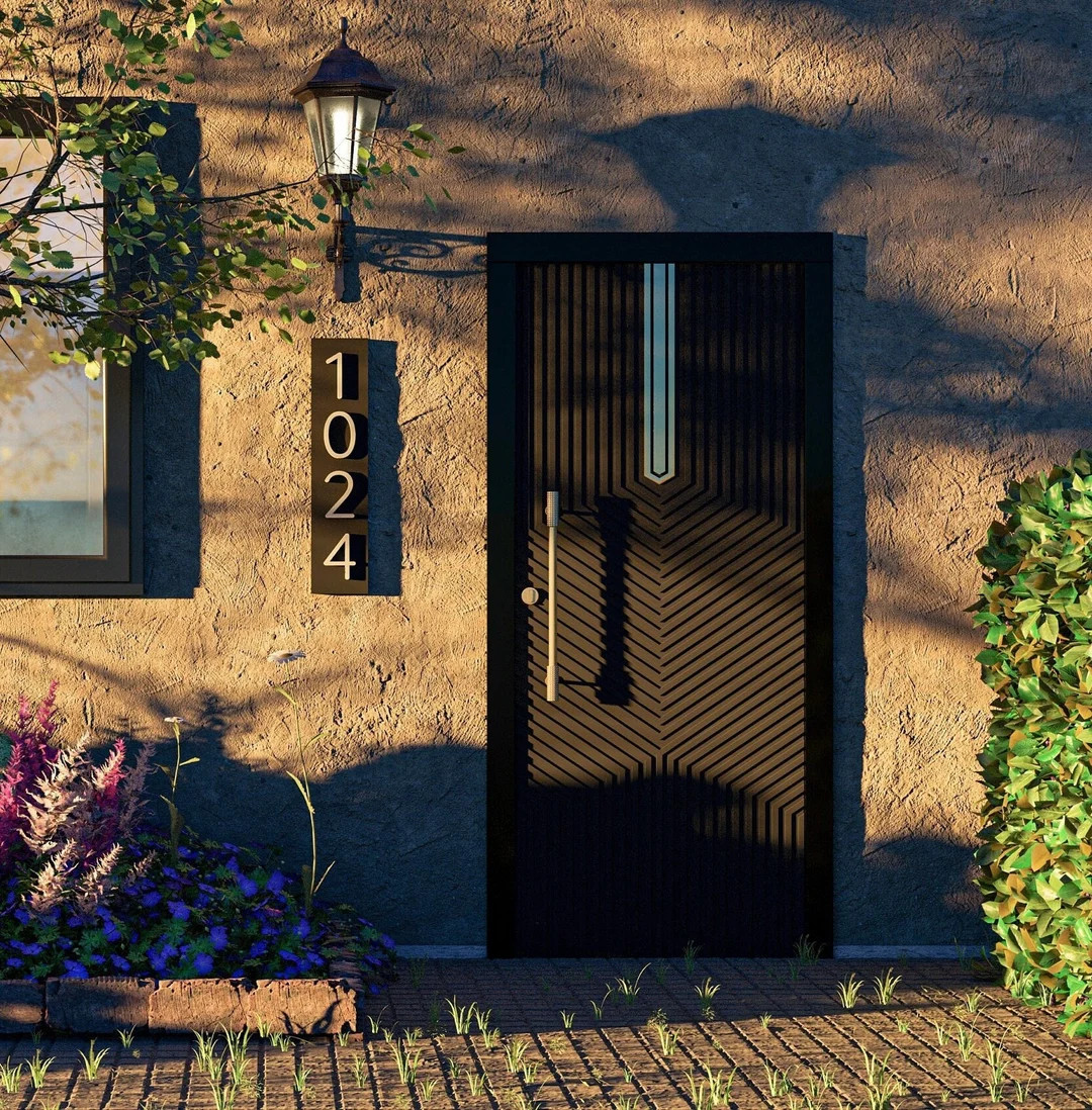 Address Sign Modern Plaque Aluminum Sign Residential Sign custom Address Sign Acrylic Numbers Out... | Etsy (US)