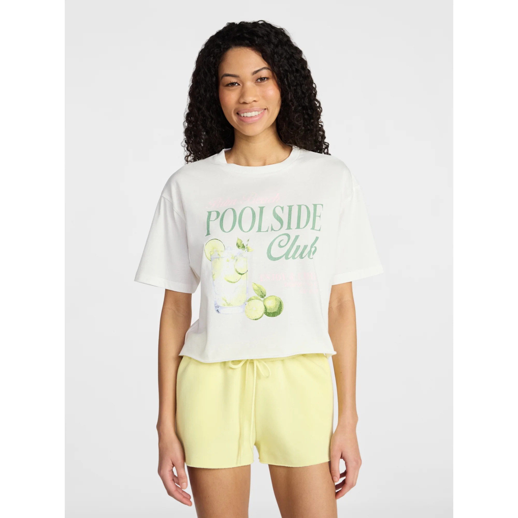 No Boundaries Boxy Cropped Graphic Tee, Women's XXS-XXL | Walmart (US)