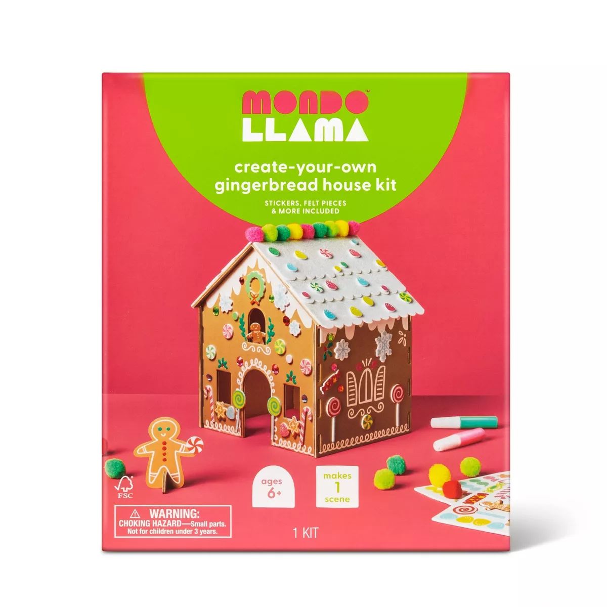 Create-Your-Own Gingerbread House Kit - Mondo Llama™ | Target