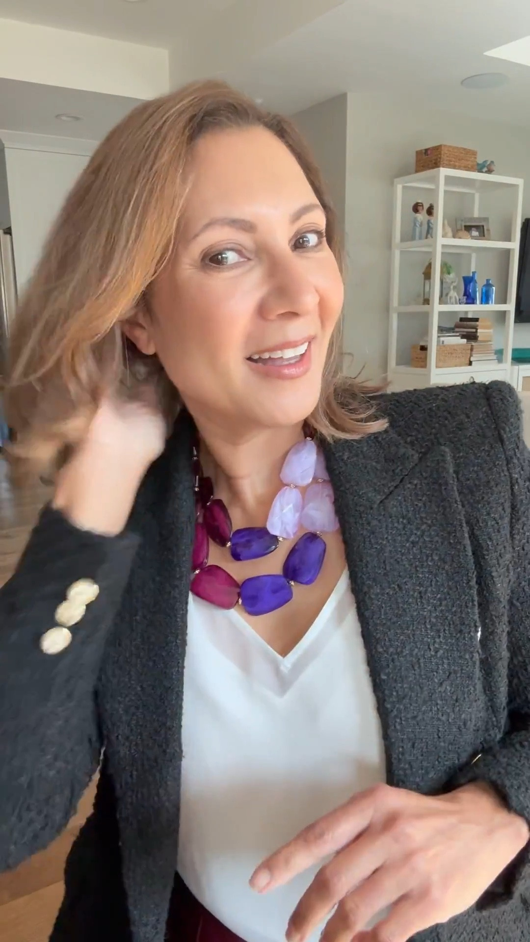 If you’re heading into the office in a classic white top and a black blazer, show your confidence and style with a bold and colorful statement necklace from Olivia Wells.  This makes a beautiful and affordable Mother’s Day gift. 

#LTKMothersDay #LTKOver40 #LTKWorkwear