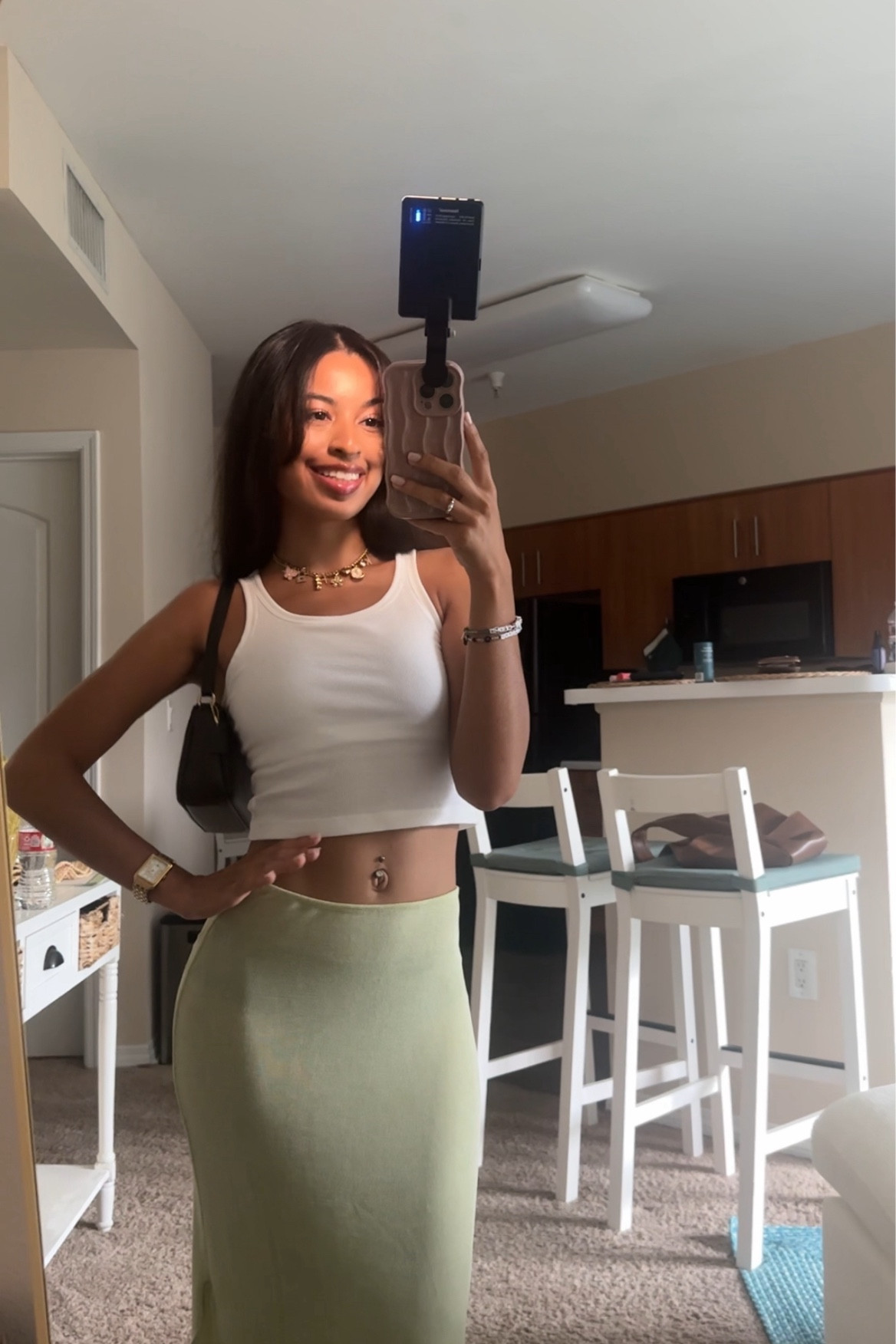 Outfit inspo, outfit ideas, green maxi skirt, petite friendly, petite girl, petite fashion, petite outfits, petite outfit inspo, petite outfit ideas, it girl, chic, summer outfit inspo, summer outfit ideas, summer outfit idea, petite maxi skirt, midi skirt

#LTKSaleAlert #LTKStyleTip #LTKFindsUnder50