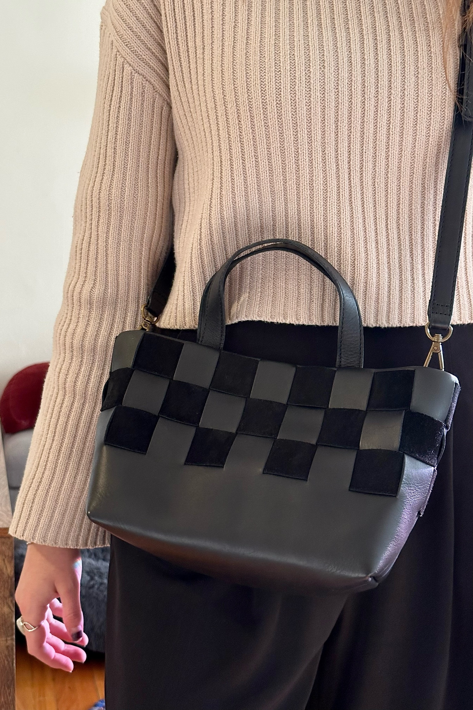 Madewell Basketweave Mini Crossbody Tote