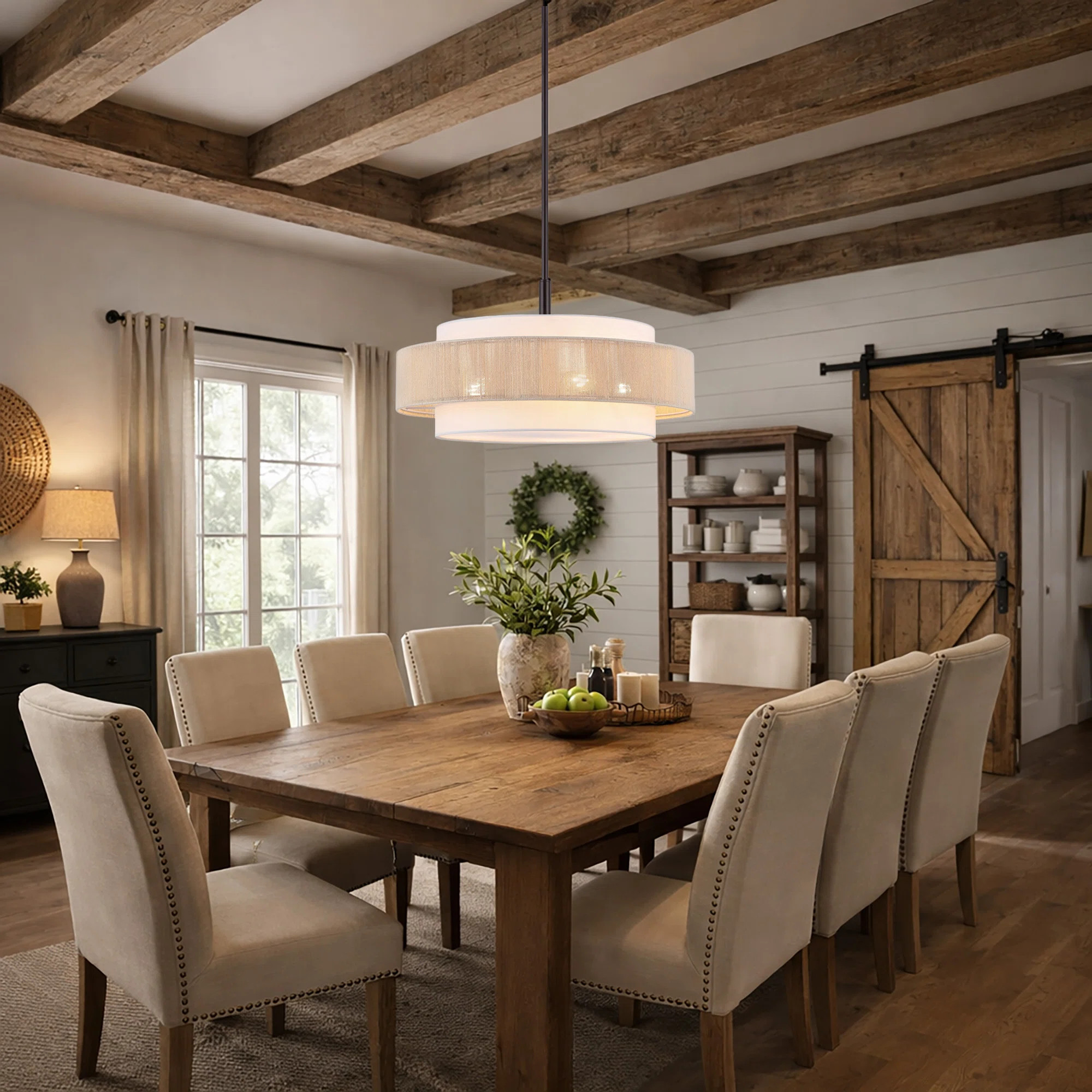 Reenat 5 - Light Shaded Drum Chandelier | Wayfair North America