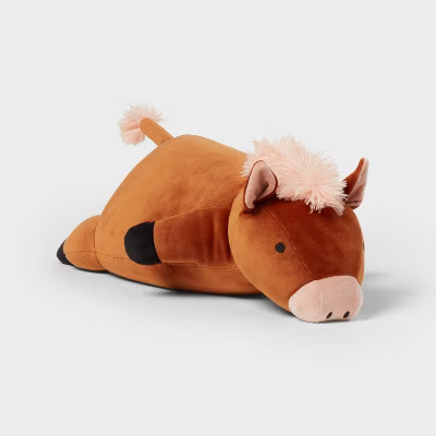 Horse Weighted Plush Kids' Throw Pillow Brown - Pillowfort™ | Target