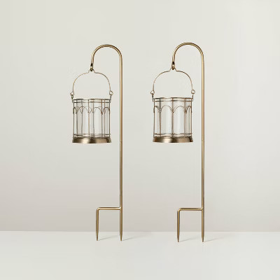 2ct Outdoor Stake Candle Lantern - Hearth & Hand™ with Magnolia | Target