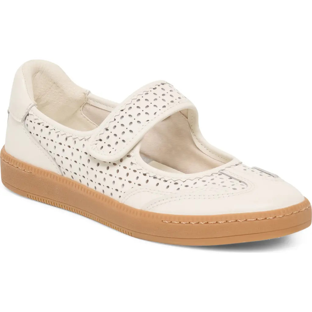 Dolce Vita Nanet Mary Jane Flat in White Perforated Leather at Nordstrom, Size 11 | Nordstrom