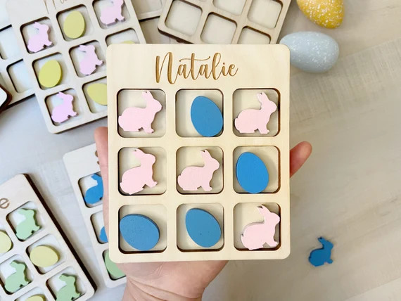 Easter Basket Stuffer  Easter Tic Tac Toe  Personalized | Etsy | Etsy (US)