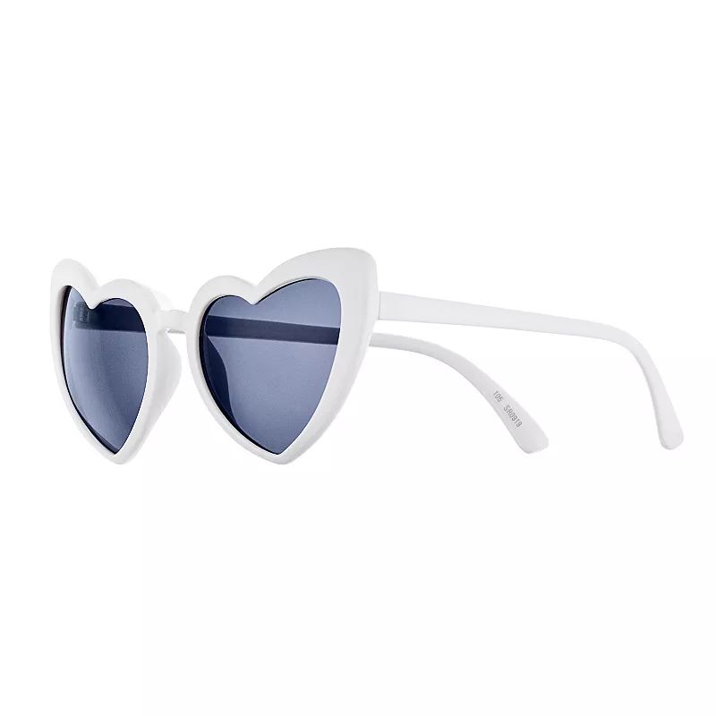Women's SO Plastic Heart Sunglasses, Size: Medium, Natural | Kohl's