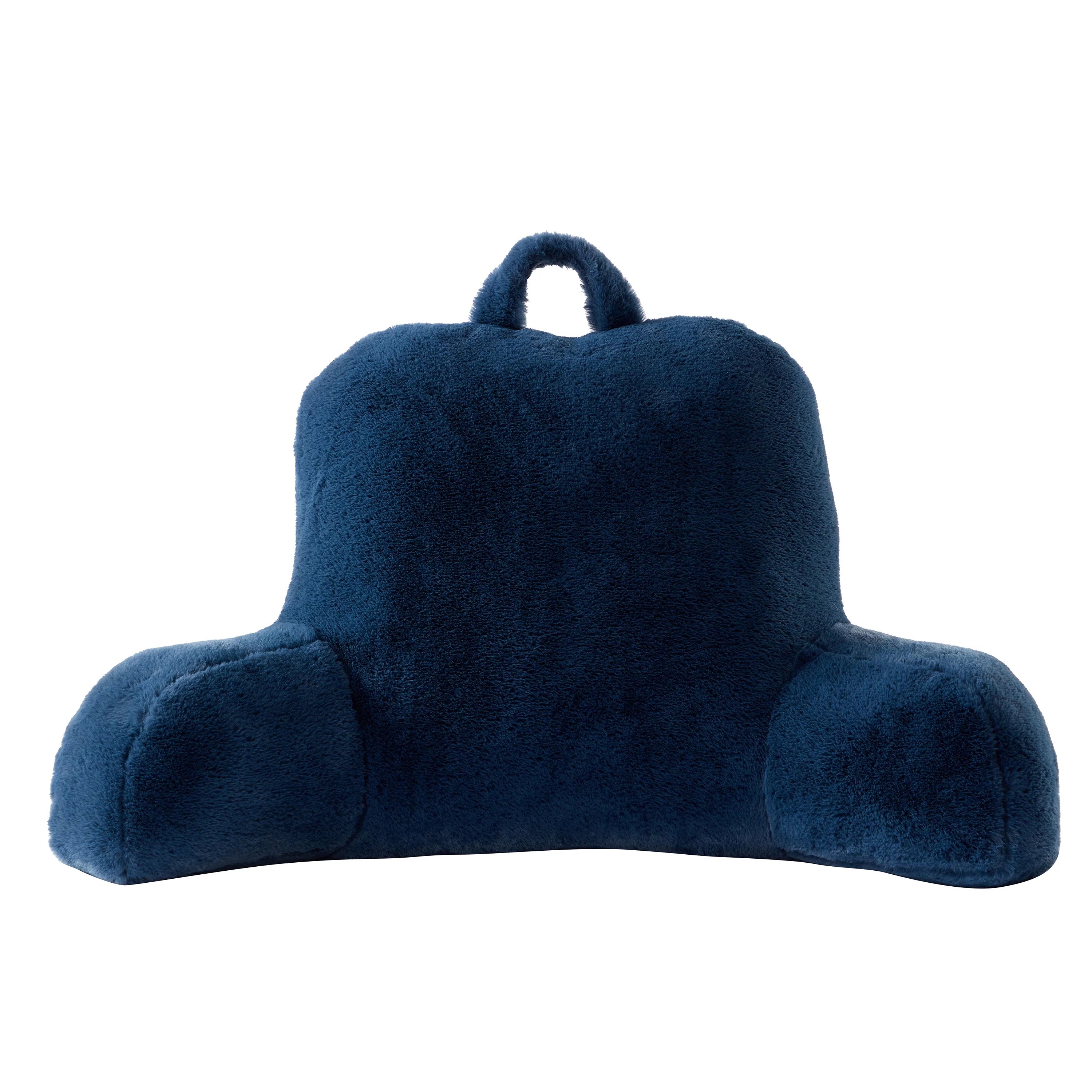 Mainstays Faux Fur Plush Backrest Pillow, Specialty Size, Indigo - Walmart.com | Walmart (US)