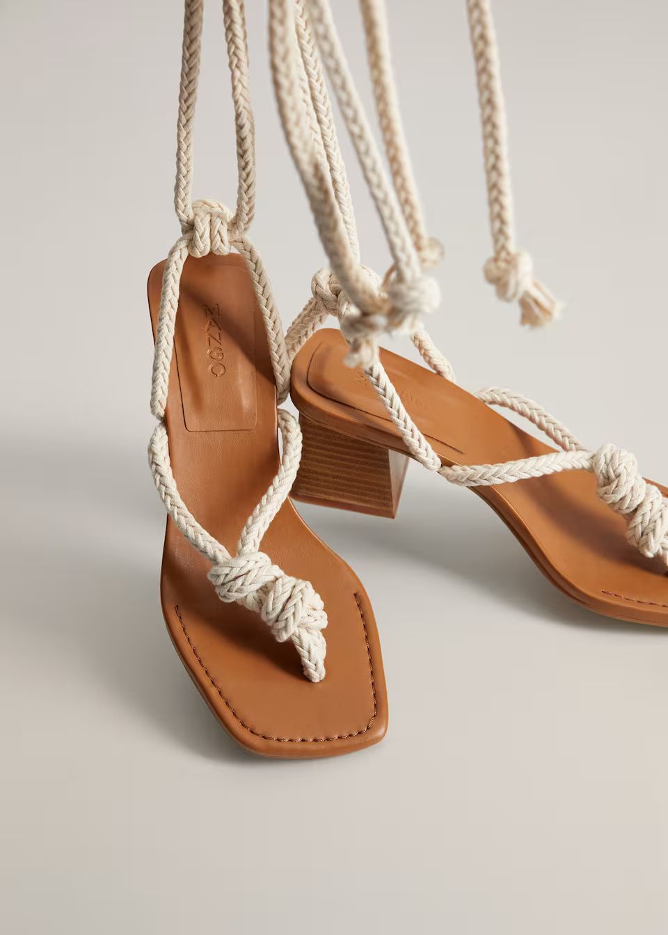 Interwoven cord sandals | MANGO (US)