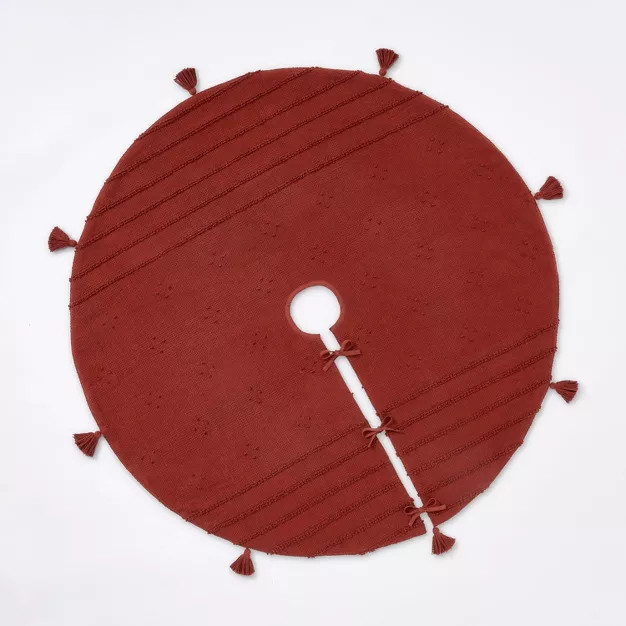 Textural Woven Tree Skirt Red - Threshold™ designed with Studio McGee | Target
