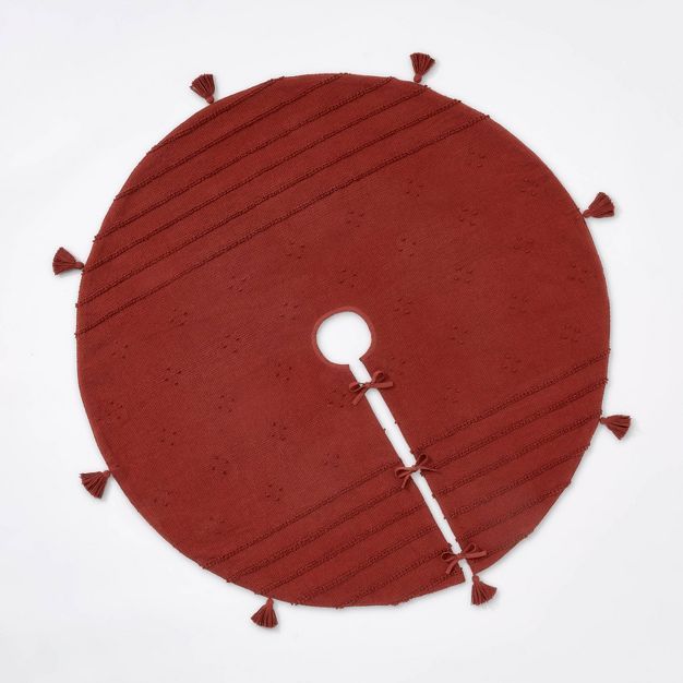 Textural Woven Tree Skirt Red - Threshold™ designed with Studio McGee | Target